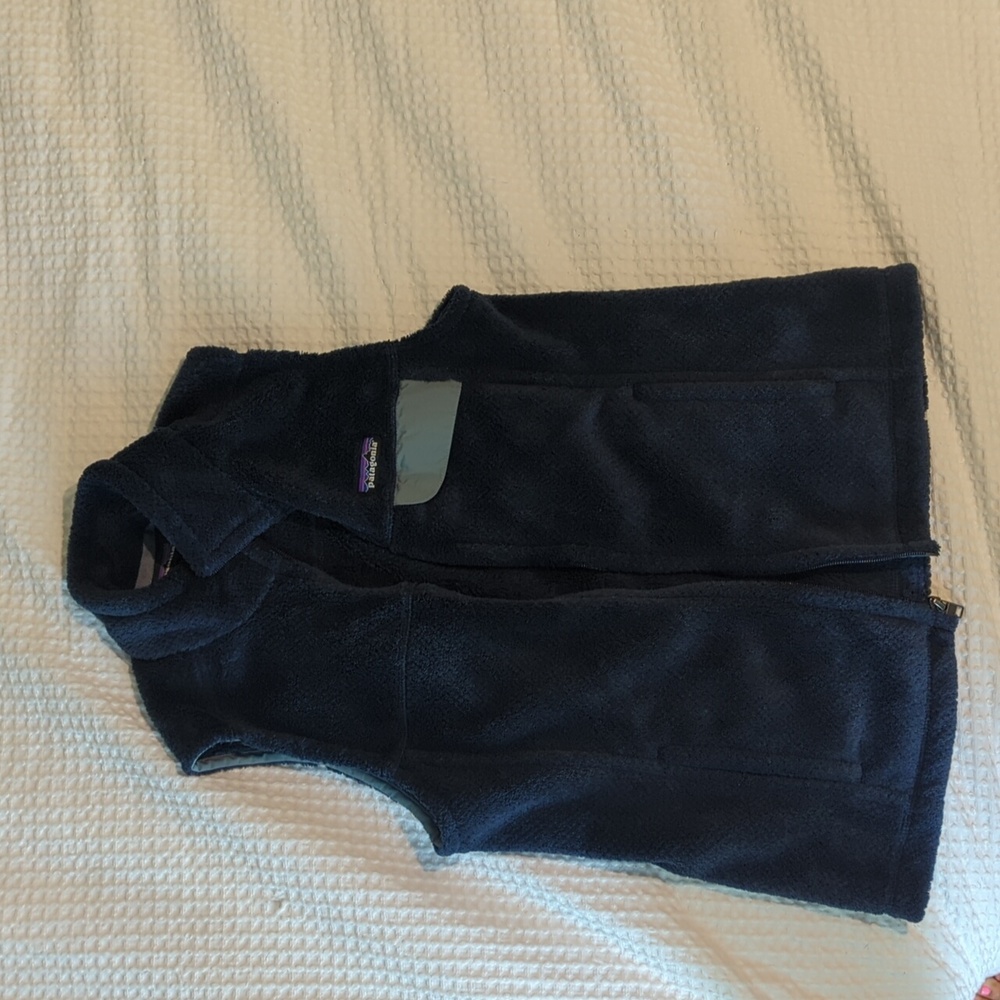 Patagonia fleece vest in blue